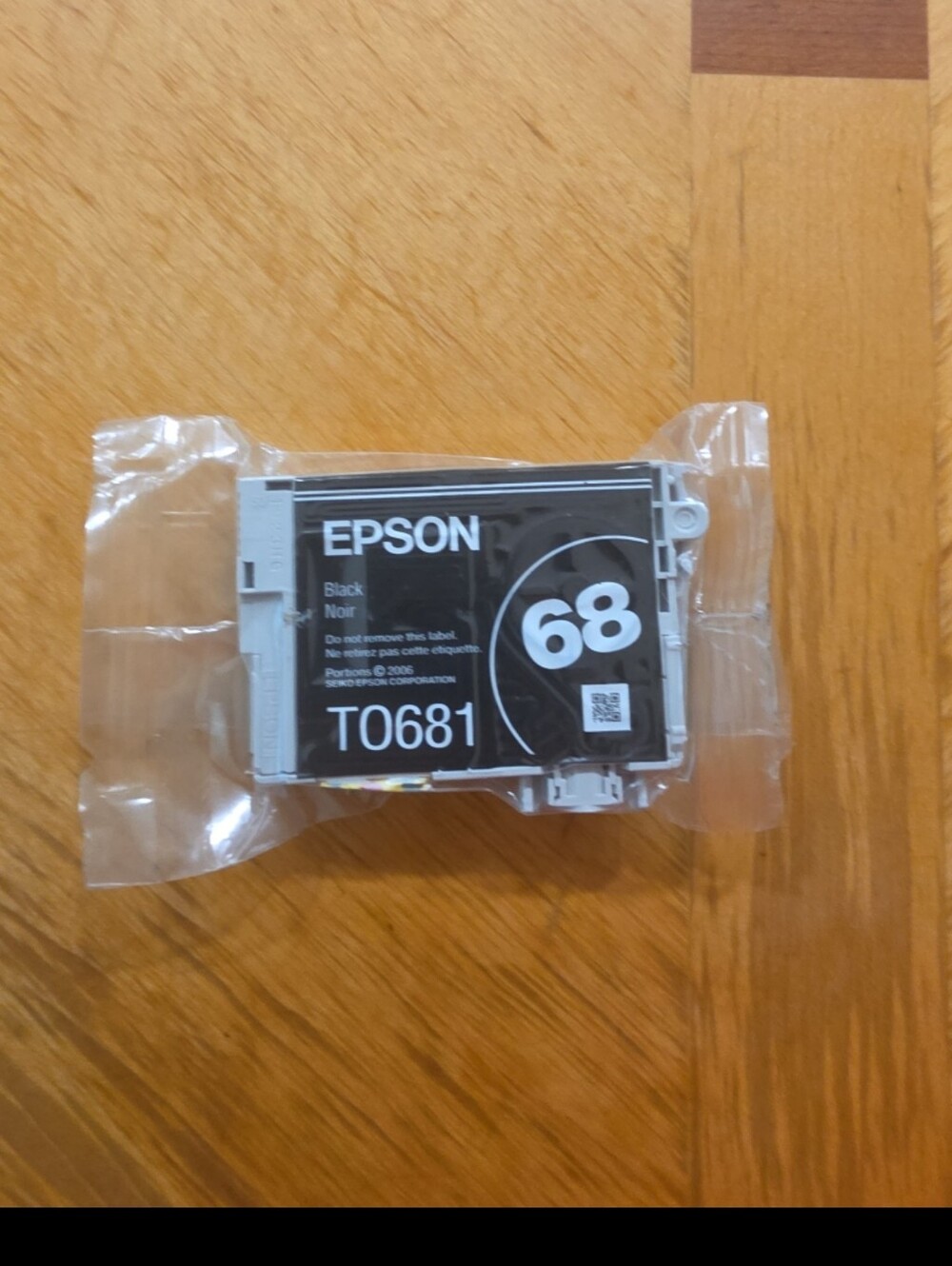 Epson printer ink 68 Black Ink sealed. unable to find expiration date